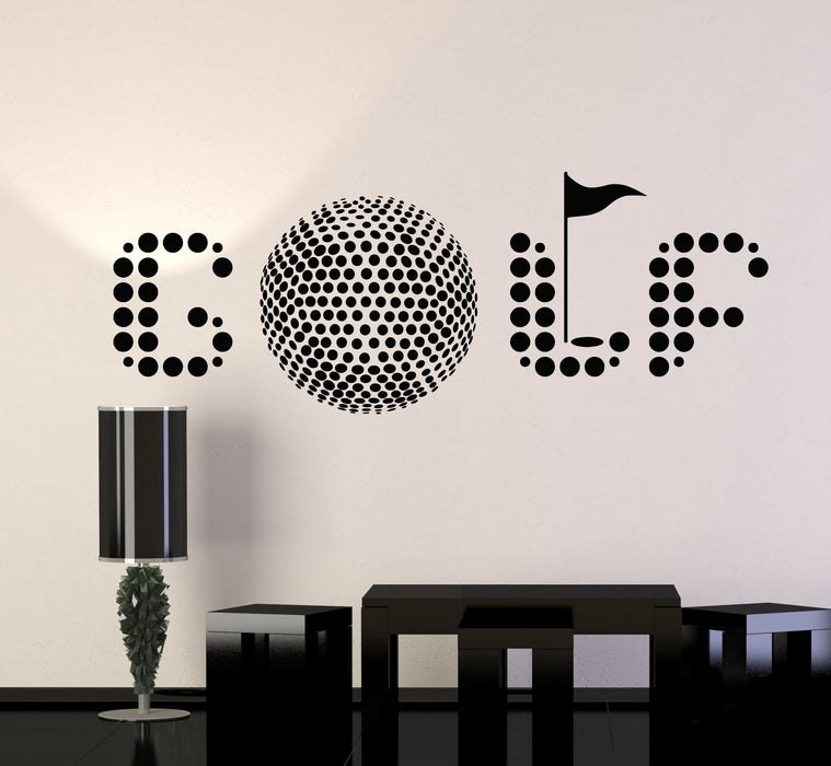 Vinyl Wall Decal Golf Club Art Word Player Decor Interior Stickers Murals Unique Gift (ig4846)