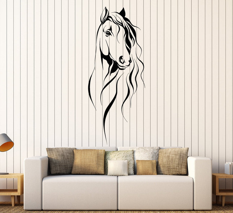 Vinyl Wall Decal Horse Head Pet Animal Art Decor Stickers Unique Gift (1393ig)