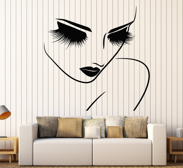 Vinyl Decal Barber Hairdresser Beauty Salon Woman Fashion Stylist Makeup Artist Stickers Unique Gift (685ig)