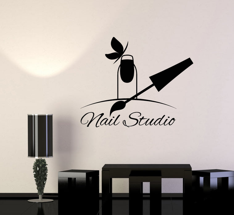 Vinyl Wall Decal Nail Studio Manicure Beauty Salon Signboard Pedicure Stickers Unique Gift (1498ig)