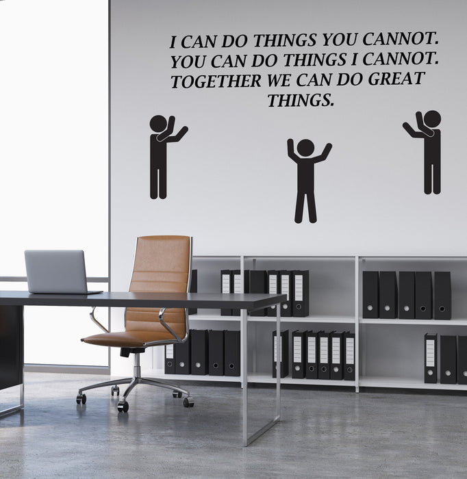 Vinyl Wall Decal Motivation Quote Office Team Teamwork Inspire Stickers Unique Gift (ig4718)
