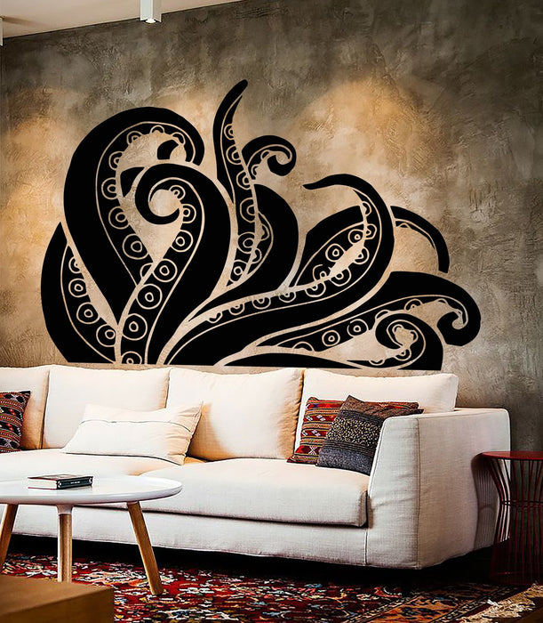 Vinyl Wall Decal Tentacles Octopus Kraken Ocean Monster Stickers Unique Gift (375ig)