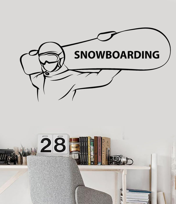 Vinyl Wall Decal Snowboarding Extreme Sports Snowboarder Stickers Unique Gift (ig4668)