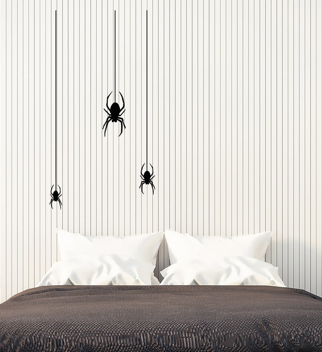 Vinyl Wall Decal Insect Spider Gothic Style Halloween Decor Stickers (3196ig)