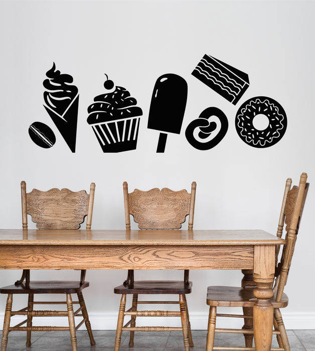 Vinyl Wall Decal Sweets Dessert Confection Ice Cream Stickers (3399ig)
