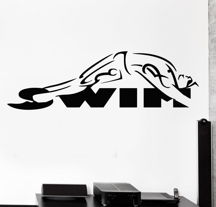 Vinyl Wall Decal Aquatics Swimming Pool Health Water Sports Stickers Unique Gift (756ig)