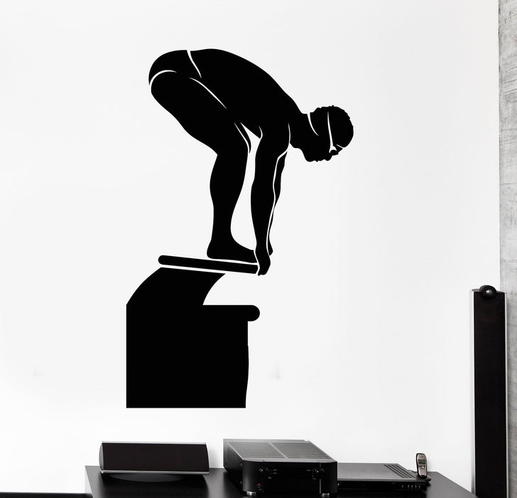 Vinyl Wall Decal Swimmer Water Sport Swimming Pool Stickers Unique Gift (946ig)