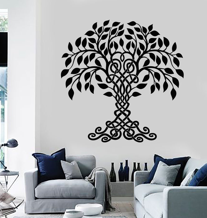 Vinyl Wall Decal Celtic Family Tree Of Life Nature Stickers Unique Gift (1772ig)