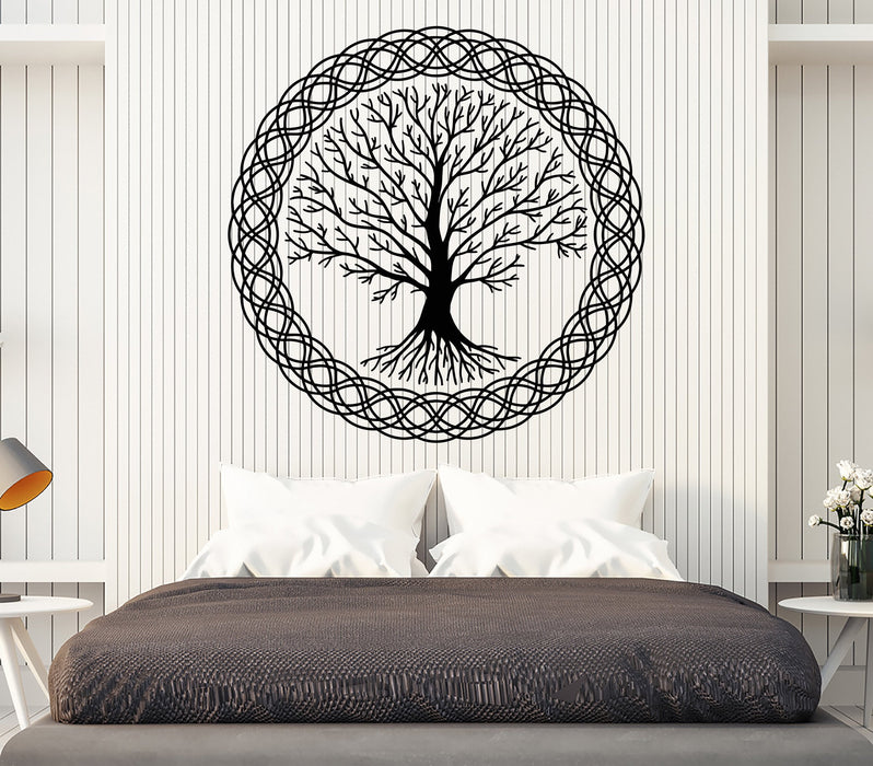 Vinyl Wall Decal Tree of Life Family Nature Celtic Style Ornament Stickers Unique Gift (1572ig)