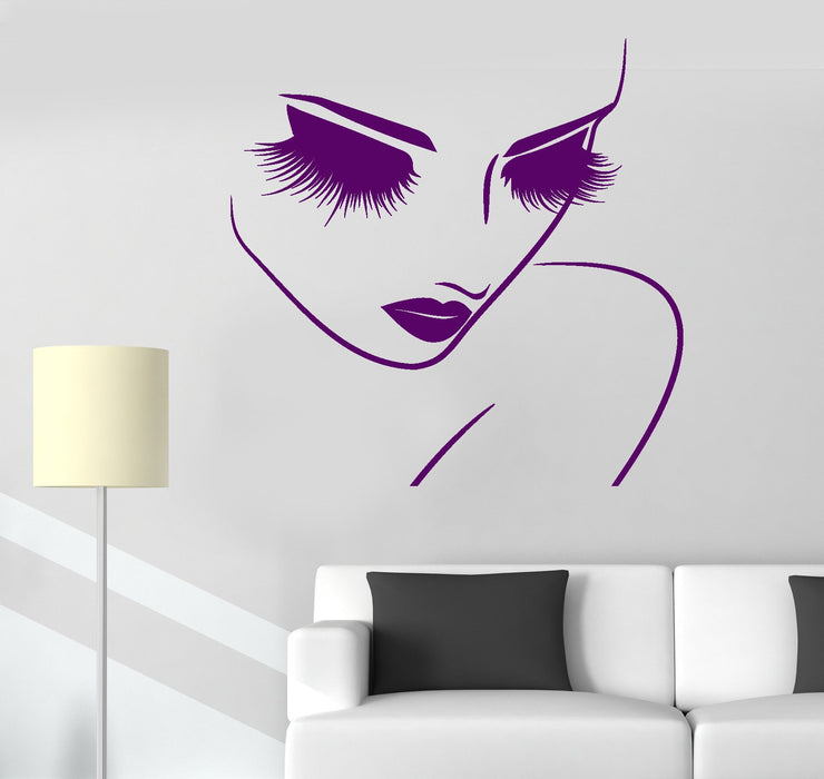 Vinyl Decal Barber Hairdresser Beauty Salon Woman Fashion Stylist Makeup Artist Stickers Unique Gift (685ig)