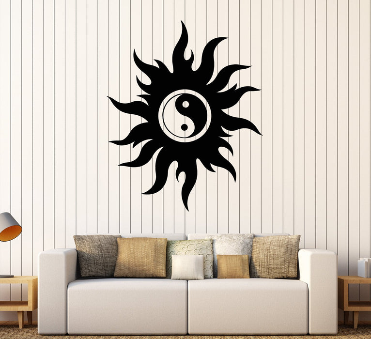 Vinyl Wall Decal Yin Yang Symbol Buddhism Yoga Religion Stickers Unique Gift (1677ig)