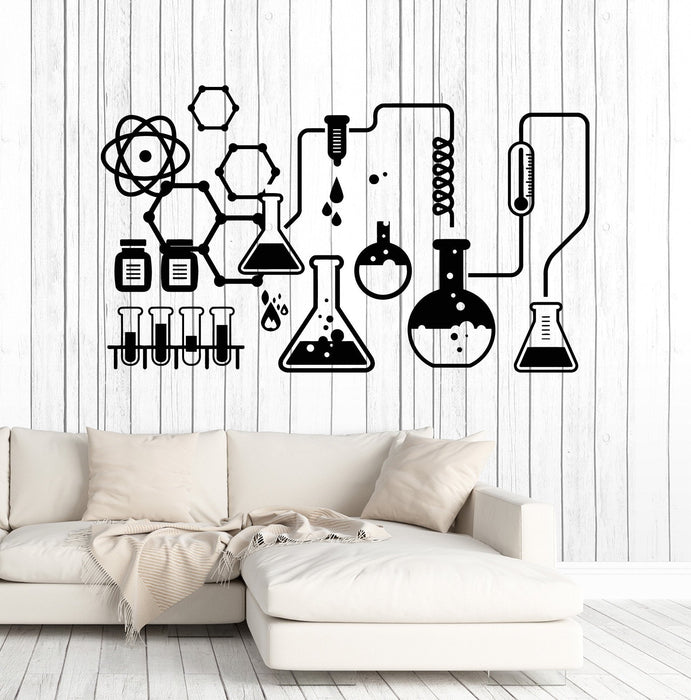 Vinyl Wall Decal Science Chemical Lab Scientist Chemistry School Stickers Unique Gift (ig4682)