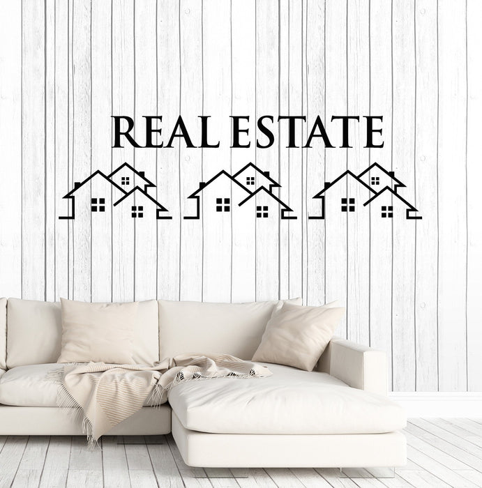 Vinyl Wall Decal Real Estate Agency Rent Home Stickers Mural Unique Gift (ig4924)