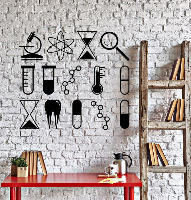 Vinyl Wall Decal Science University School Laboratory Chemistry Stickers Unique Gift (ig4245)