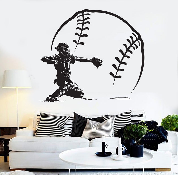 Vinyl Wall Decal Baseball Player Sports Pitcher Modern Home Decor Stickers Unique Gift (ig3636)
