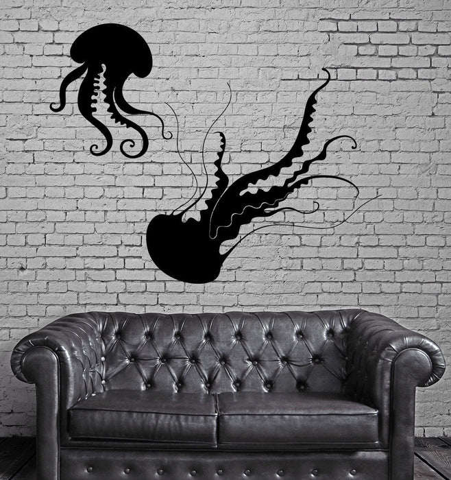 Jellyfish Wall Sticker Ocean Sea Marine Bathroom Vinyl Decal Unique Gift (ig2431)