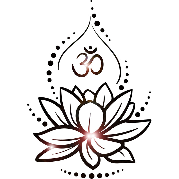 Lotus Flower Yoga Hinduism Hindu Om Meditation Symbol Wall Decal Sticker Unique Gift ig4625