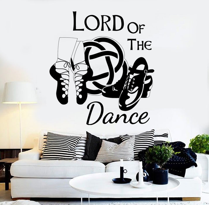 Vinyl Wall Decal Irish Dance Ireland Quote Celtic Stepdance Ghillies Stickers Unique Gift (ig3645)