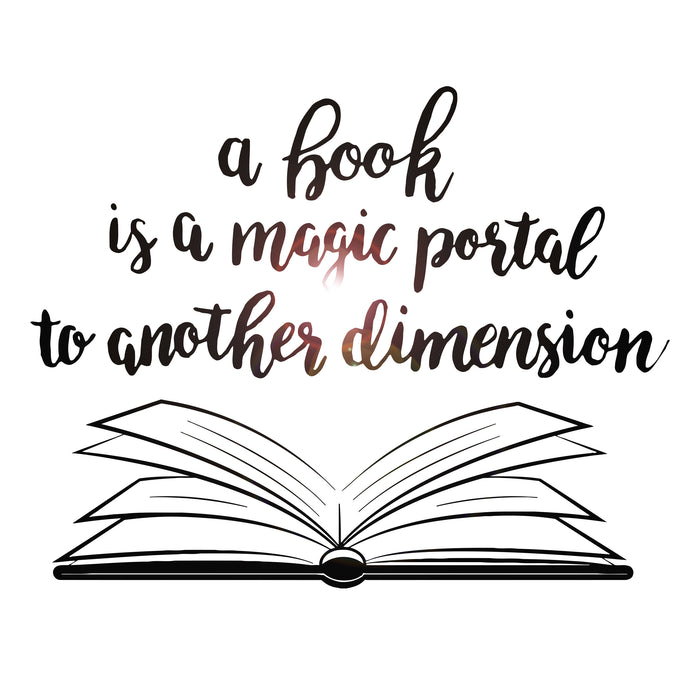 Book Quote Vinyl Wall Decal Reading Room Book Shop Art Decor Stickers Mural (ig5297)