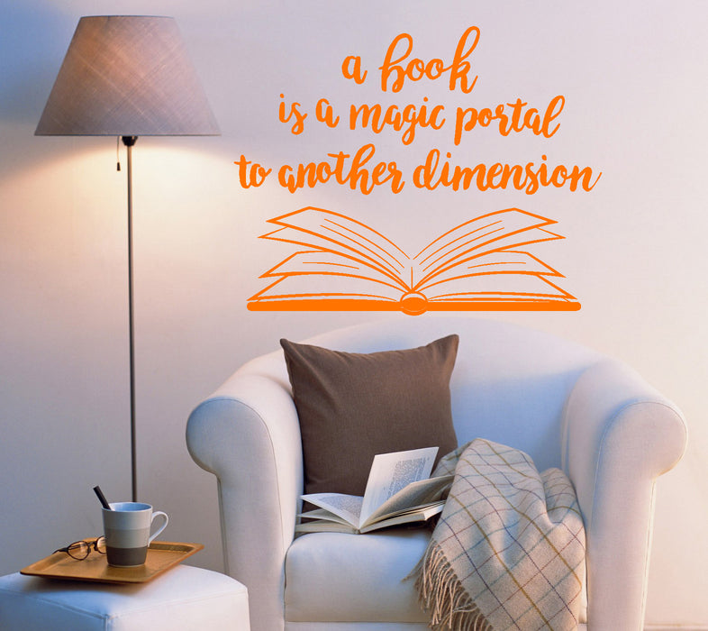Book Quote Vinyl Wall Decal Reading Room Book Shop Art Decor Stickers Mural (ig5297)