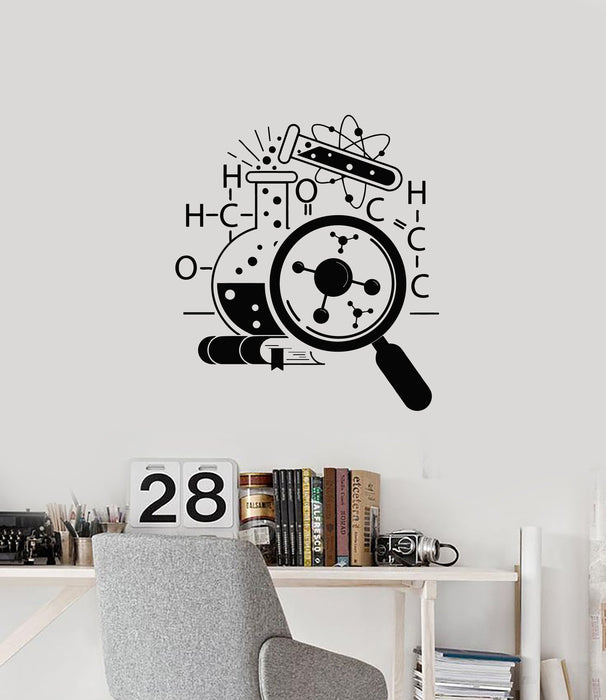 Vinyl Wall Decal Science School Chemistry Scientist Stickers Murals Unique Gift (ig4745)