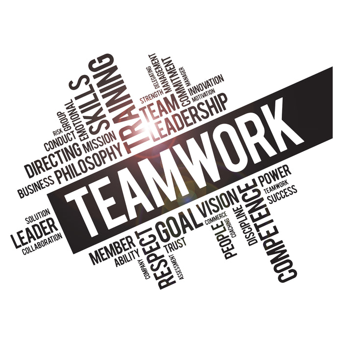 Office Teamwork Vinyl Wall Decal Word Quote Cloud Success Decor Worker Stickers Unique Gift (ig4152)