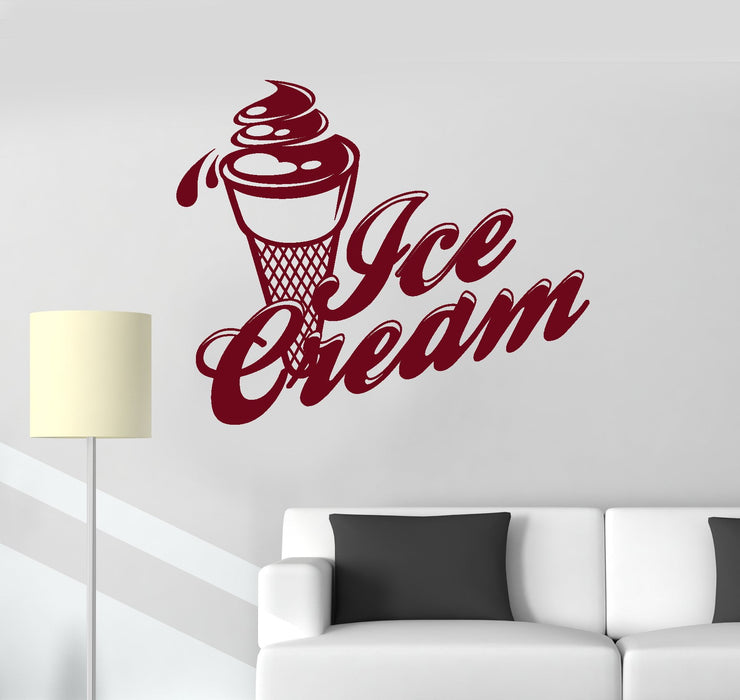 Vinyl Wall Decal Ice Cream Cone Shop for Truck Art Stickers Mural Unique Gift (ig5104)
