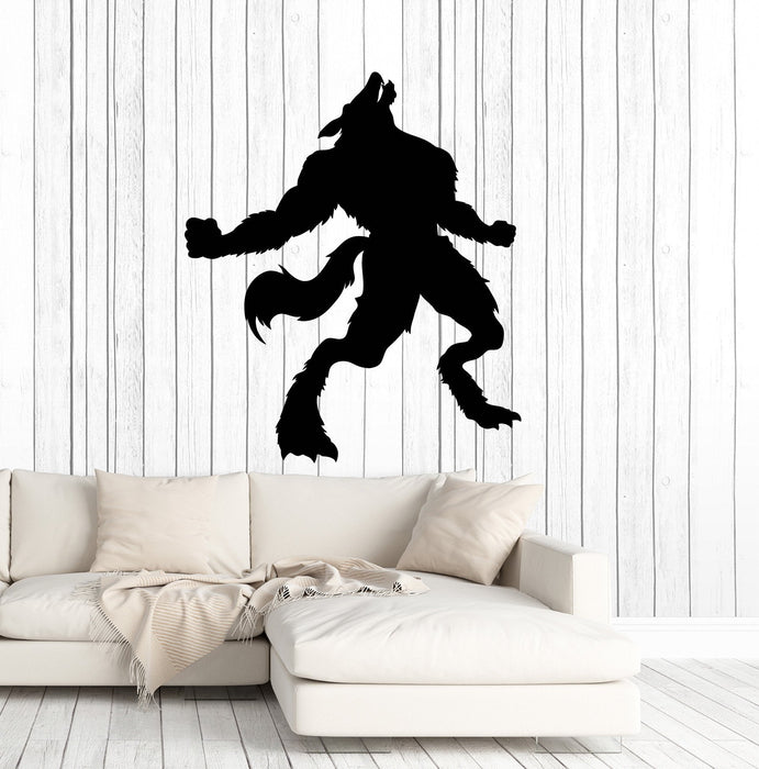 Vinyl Wall Decal Werewolf Silhouette Fantasy Kids Room Stickers Mural Unique Gift (ig4984)