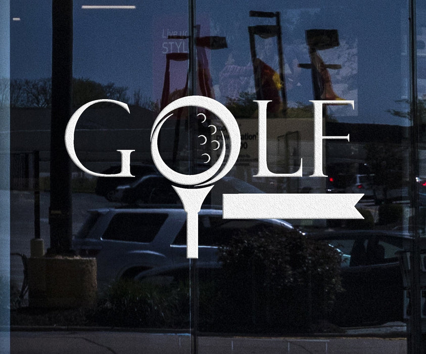 Window Murals and Wall Sticker Vinyl Decal Golf Word Golfer Sports Game Nice Decor Fans Unique Gift (ig2104w)