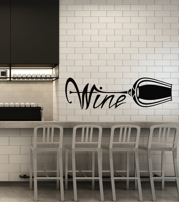 Vinyl Wall Decal Wine Vault Glass Alcohol Drink Bar Shop Restaurant Stickers Mural (g2844)