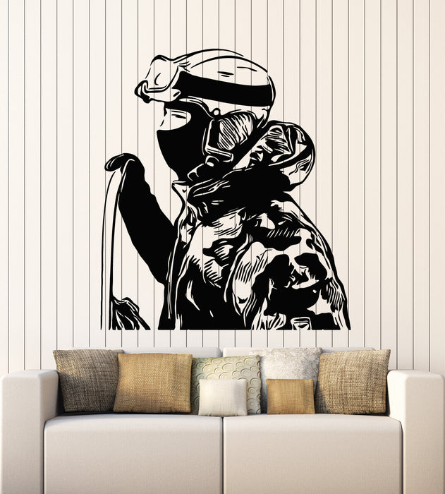 Vinyl Wall Decal Snowboarding Skiing Freestyle Winter Sport Ski Stickers Mural (g6985)