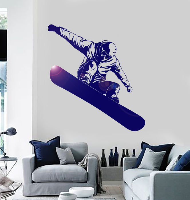 Vinyl Wall Decal Snowboarder Winter Extreme Sports Snowboarding Interior Stickers Mural (ig5830)