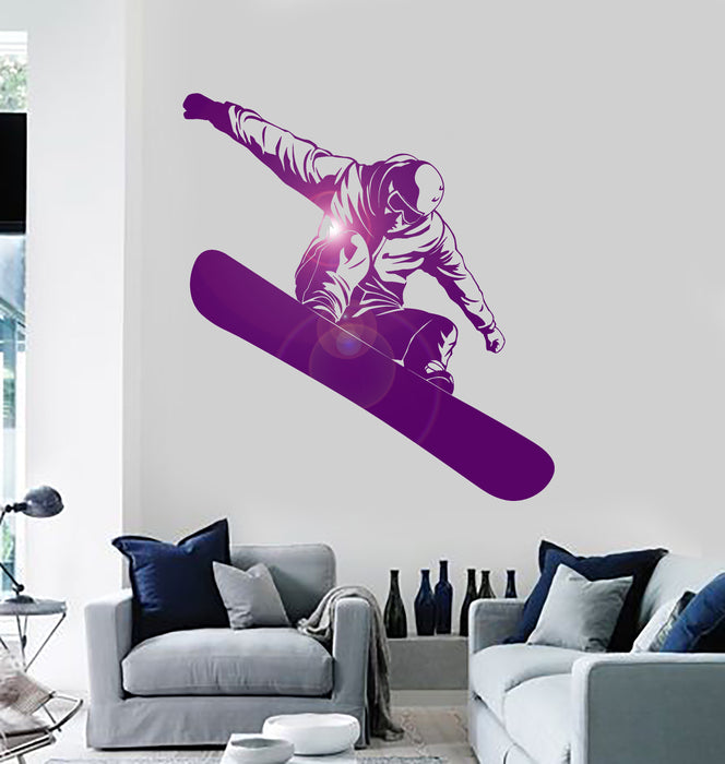 Vinyl Wall Decal Snowboarder Winter Extreme Sports Snowboarding Interior Stickers Mural (ig5830)