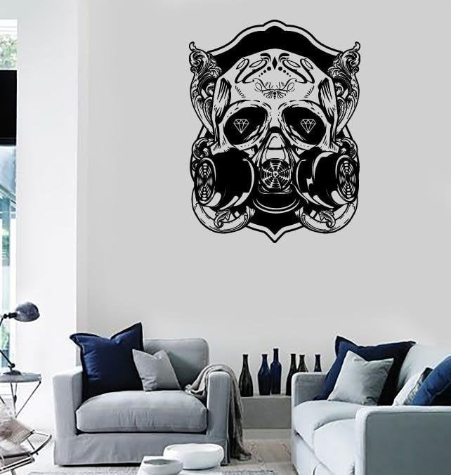 Wall Stickers Vinyl Decal Skull Scary Cool Gothic Decor Rock`n`Roll Unique Gift (z2345)