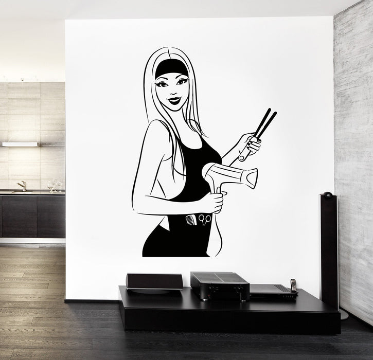 Wall Vinyl Sticker Decor for Beauty Salon Hair Stylist Spa Unique Gift (z3291)