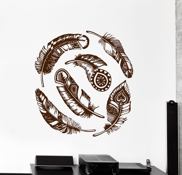 Wall Vinyl Dreamcatcher Dream Catcher Feather Amulet Talisman Decor Unique Gift z3910