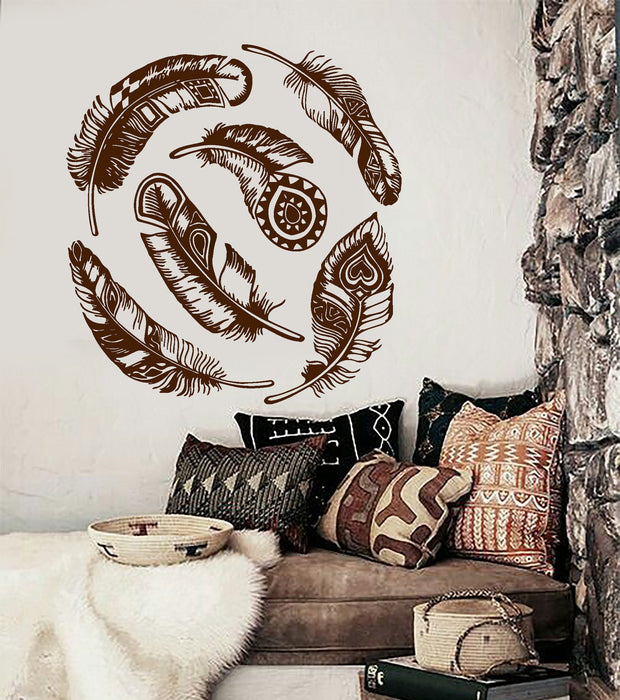 Wall Vinyl Dreamcatcher Dream Catcher Feather Amulet Talisman Decor Unique Gift z3910