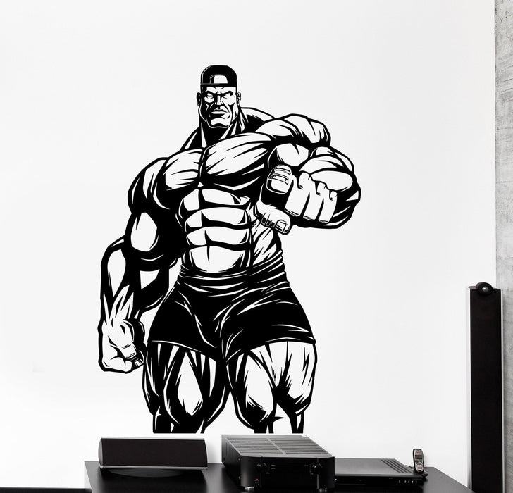 Wall Vinyl Decal Bodybuilding Bodybuilder Iron Sport Home Interior Decor Unique Gift z4226