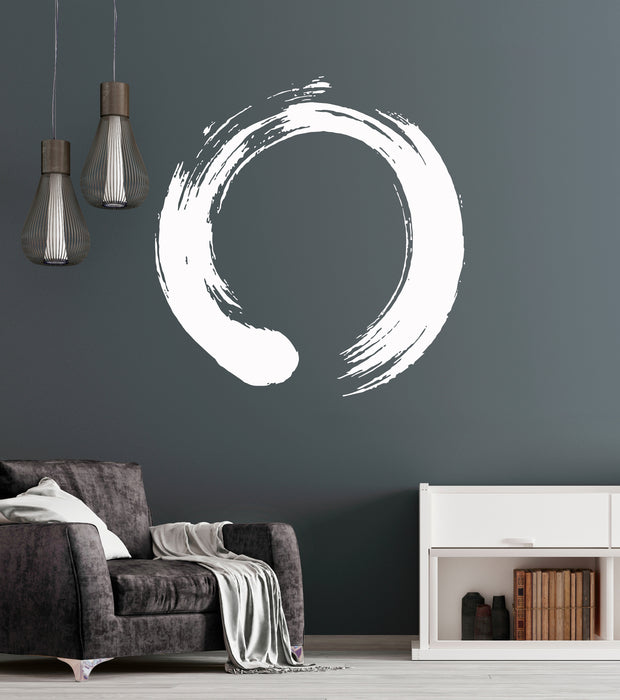 Decal Vinyl Wall Circle Enso Zen Calligraphy Japan Nirvana Living Room Interior (ig1713)