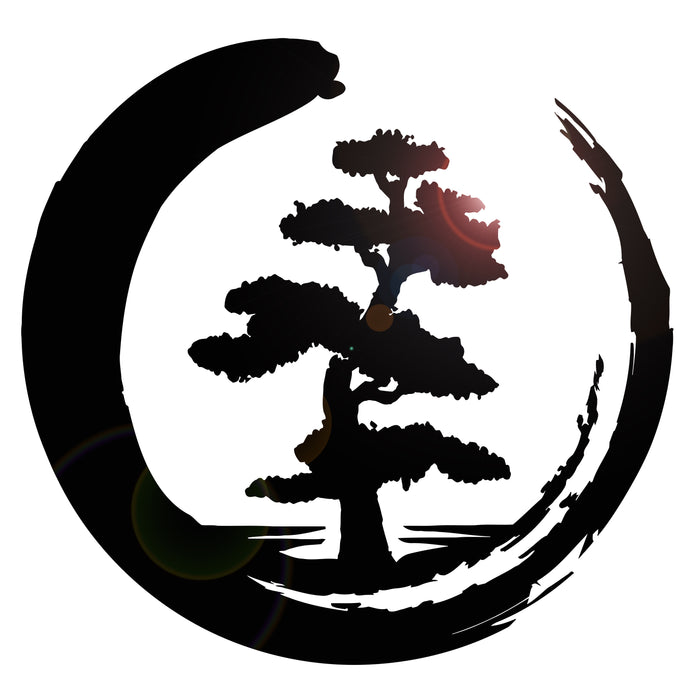 Vinyl Wall Decal Enso Tree Of Life Zen Circle Buddhism Yoga Living Room Interior (1204ig)